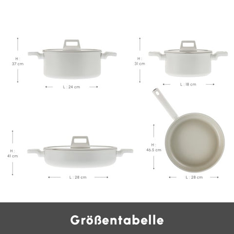Karaca Swiss Crystal Ceramica Valenti 7-Piece Cookware Set
 