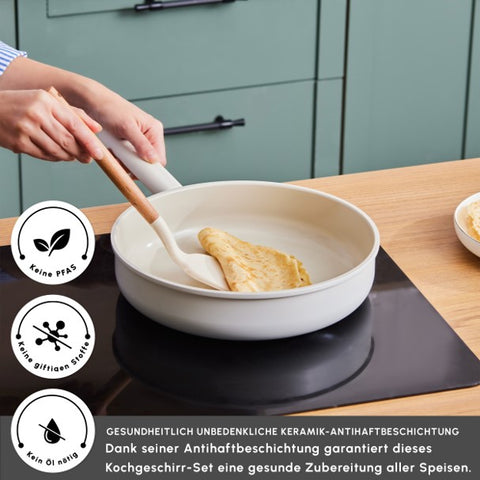 Karaca Swiss Crystal Ceramica Valenti 7-Piece Cookware Set
 