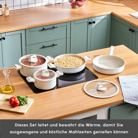Karaca Swiss Crystal Ceramica Valenti 7-Piece Cookware Set
 