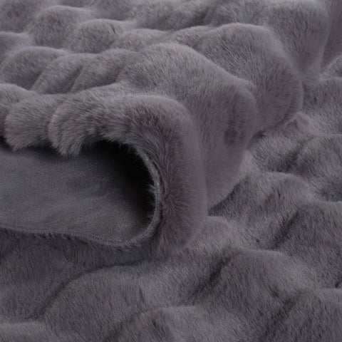 Kaşmir Halı 7/24 Cosy Premium Bubble Anthracite Ovaal 80x150 cm