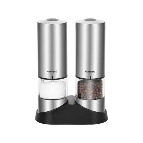 Homend Grindgo 6003 2-Piece Rechargeable Spice Grinder Set, Inox
 