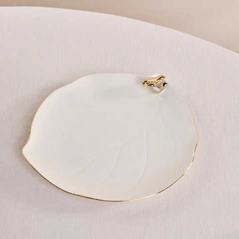 Karaca X Müge Anlı Bird-Shaped Golden Cake Plate 21 cm
