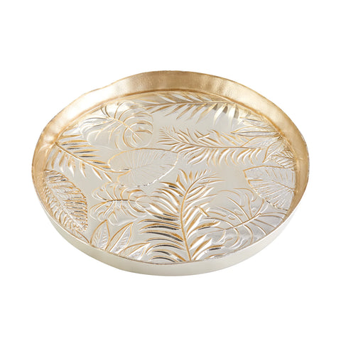 Tropic Glas Dienblad Goud