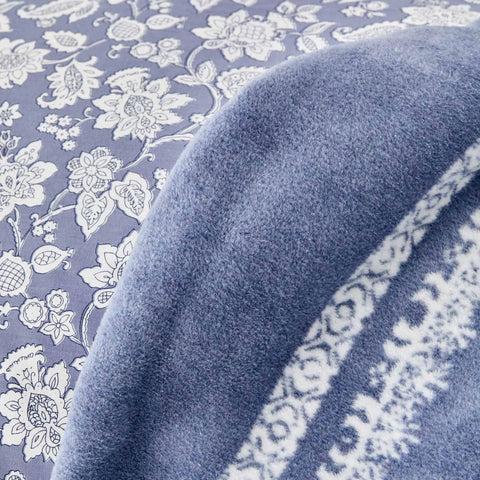 Karaca Home Celerina 100% katoenen tweepersoons hoes dekbedovertrekset blauw