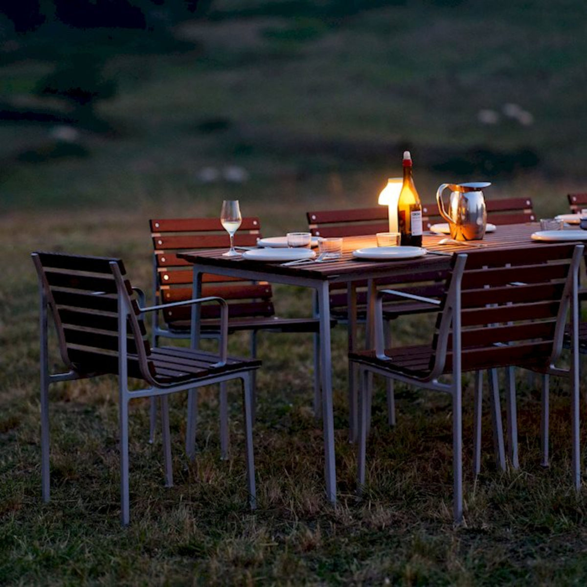HAY Traverse Table Outdoor Tisch 140 x 83 cm Esche geölt / Aluminium